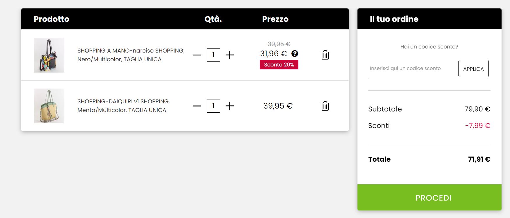 Festa della Mamma Carpisa - sconto al carrello