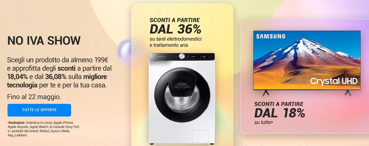 No Iva show Unieuro