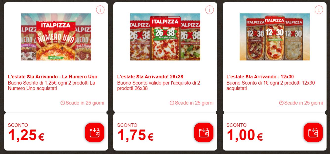 Buoni italpizza giugno 2022