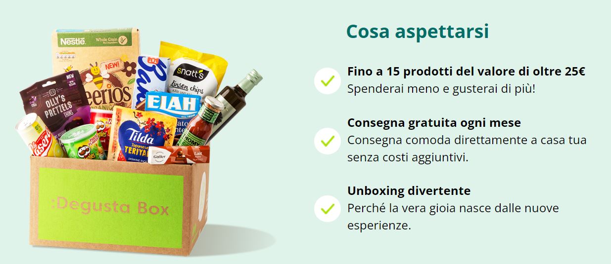 Cosa troverai nella degustabox