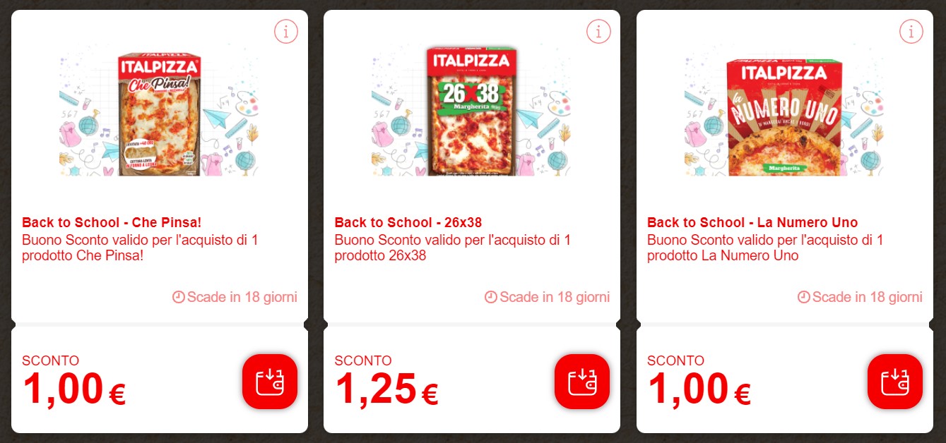 Back To School Italpizza - Buoni sconto settembre 2022