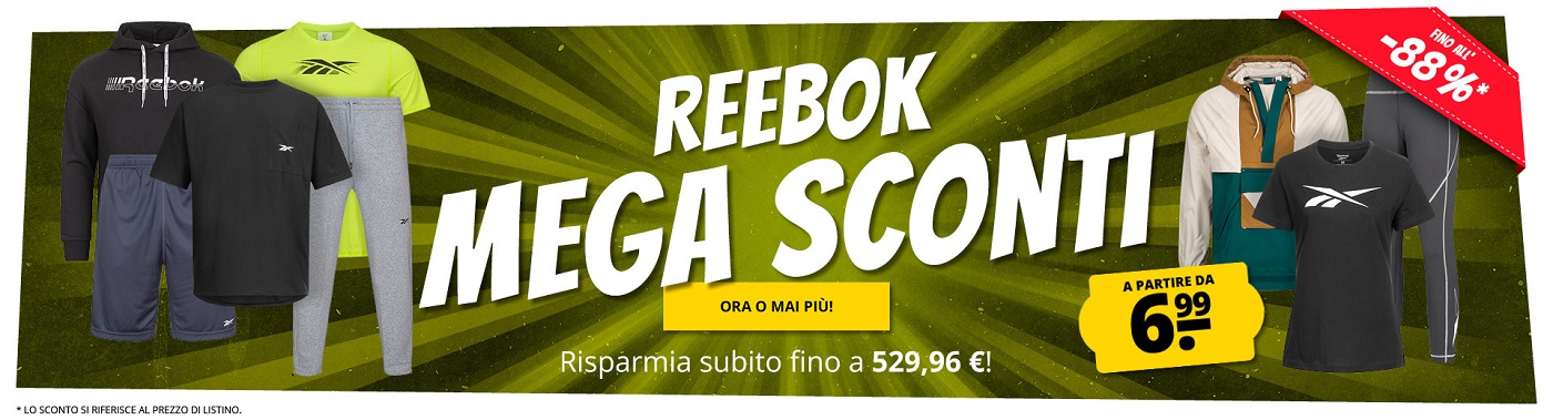 Reebok offerte Sconto Sport