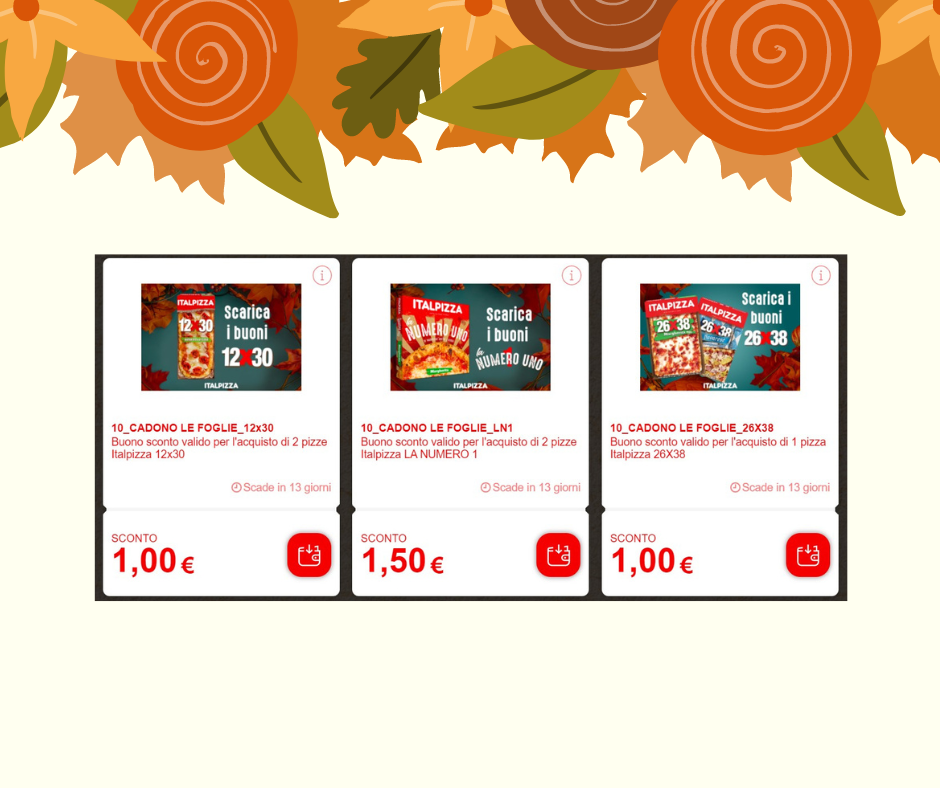 Promozione d'autunno Cadono le foglie Italpizza