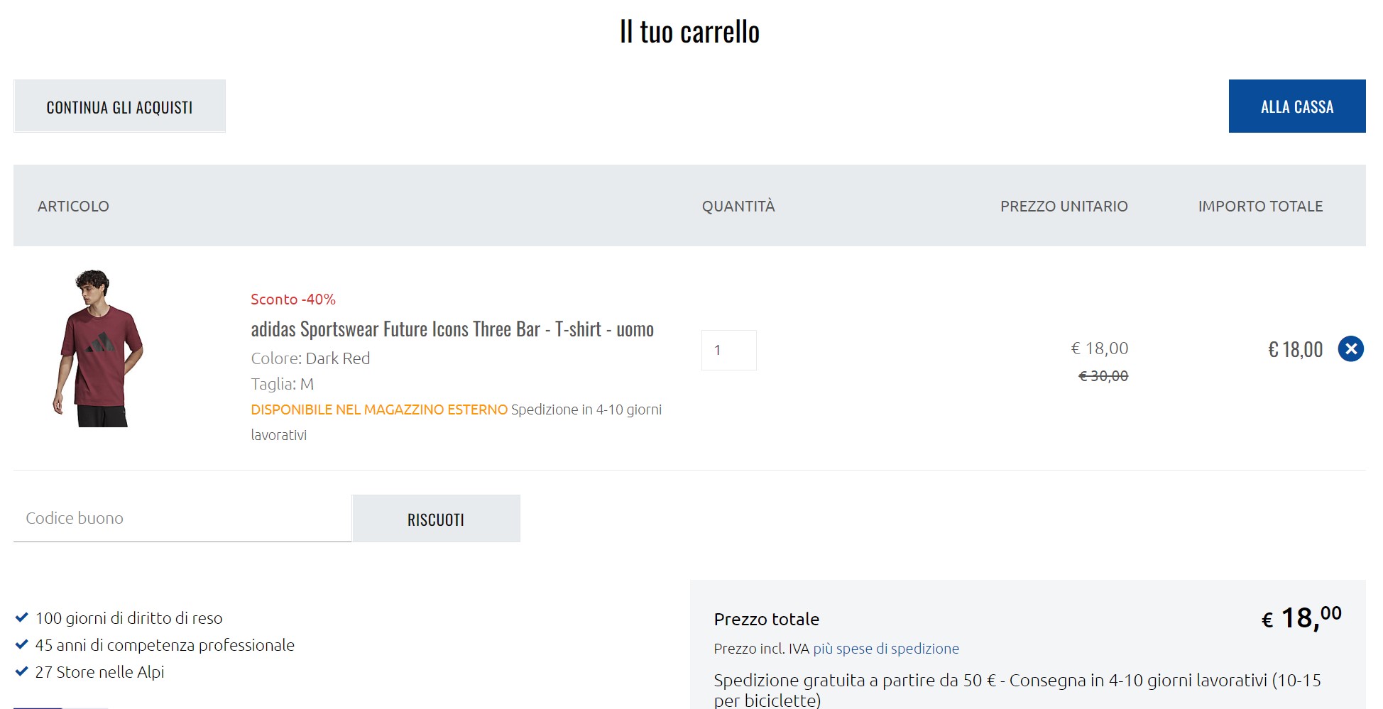 Carrello Cyber Monday Sportler