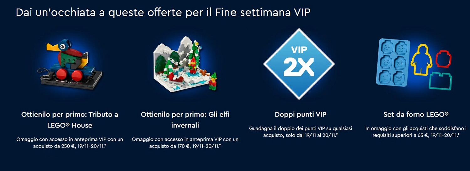 Offerte dedicate ai VIP LEGO
