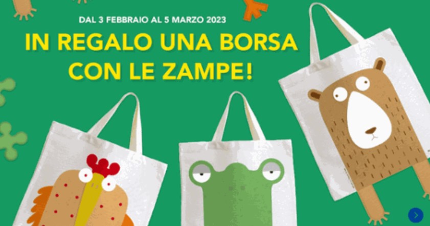 Promozione Mondadori - Borsa con le zampe