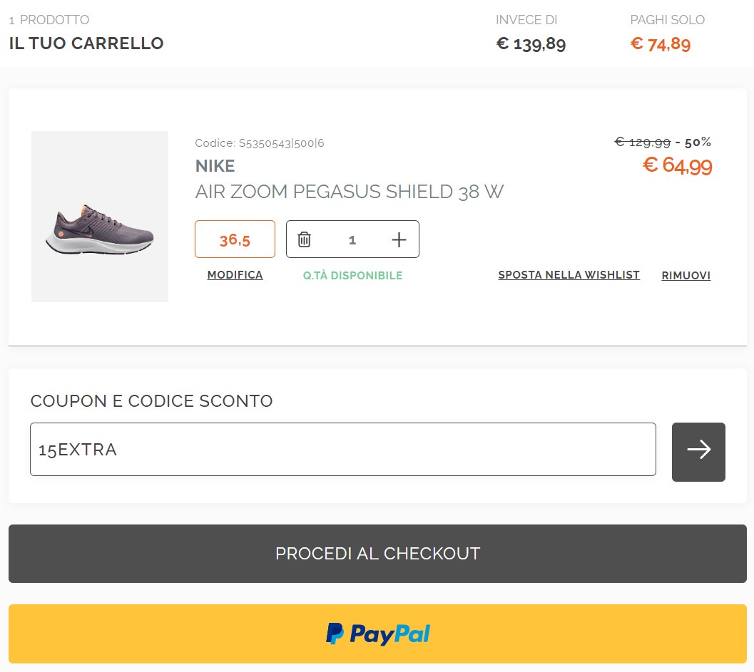Come applicare un codice sconto su Cisalfa