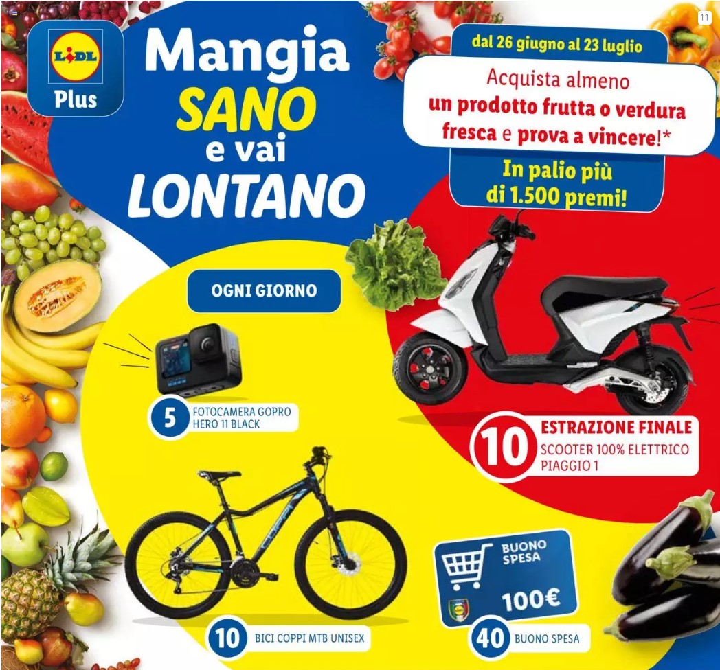 Concorso Lidl - Mangia sano e vai lontano