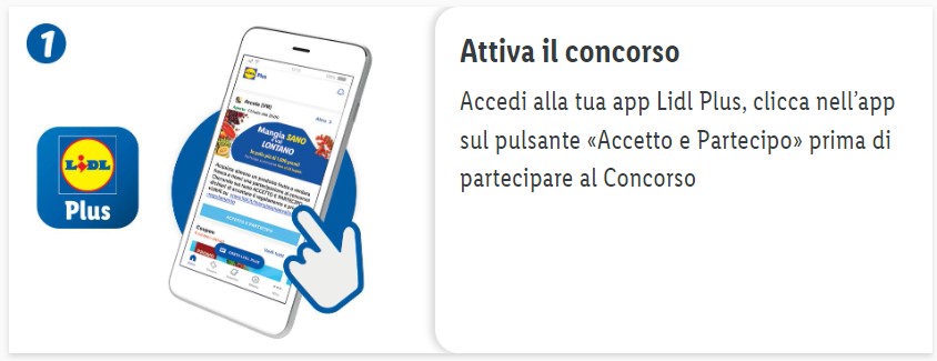 Attiva il concorso sull'app Lidl Plus 