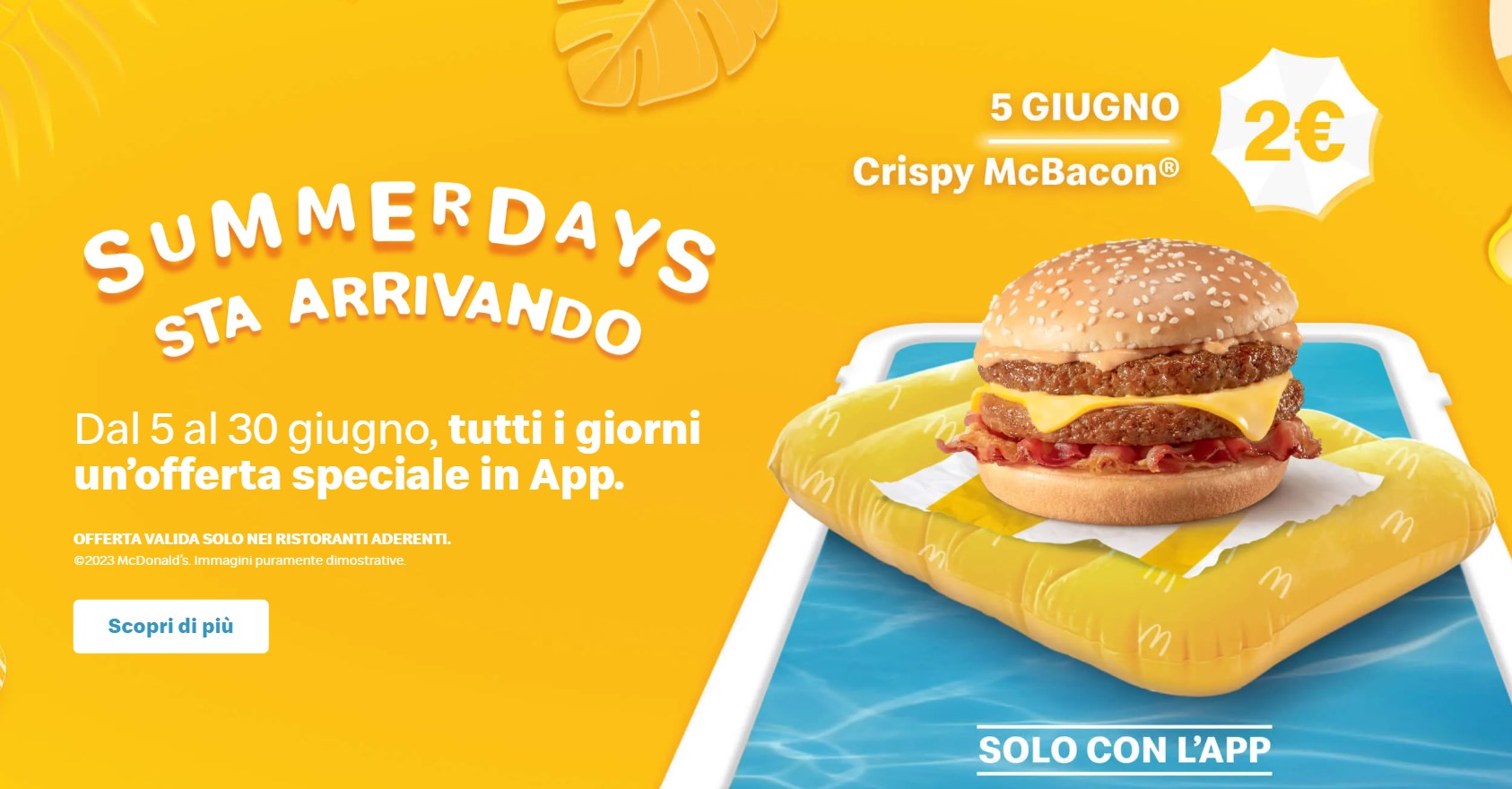 McDonald's Summerdays 2023 - dal 5 al 30 giugno 2023