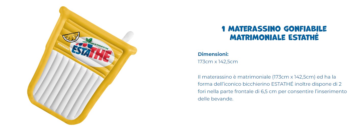 Concorso Estathé - vinci un materassino 