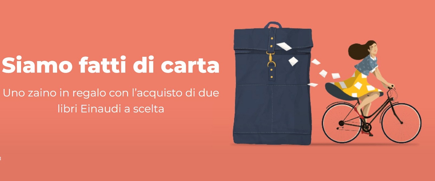 Siamo fatti di carta - promo Mondadori - zaino in omaggio