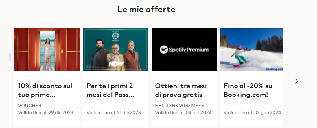 Le mie offerte in H&M members