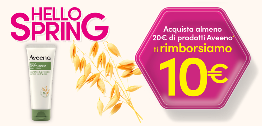 Promozione Cashback Aveeno Hello Springs