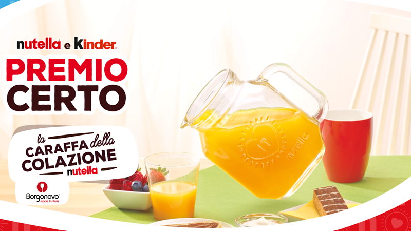 Kinder e Ferrero - premio certo - La caraffa della colazione