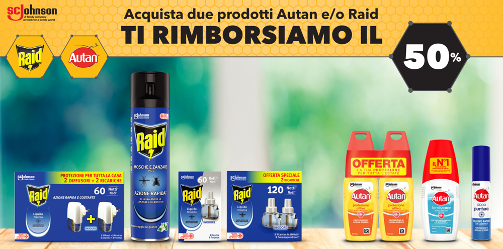 Cashback Libera l'estate raid e Autan