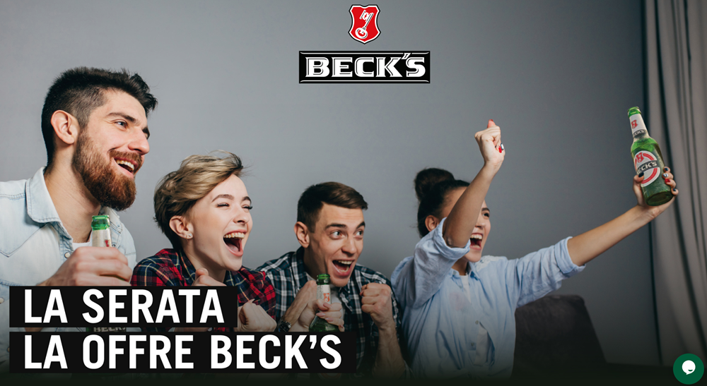 Cashback Beck's 2024 - la cena la offre Beck's