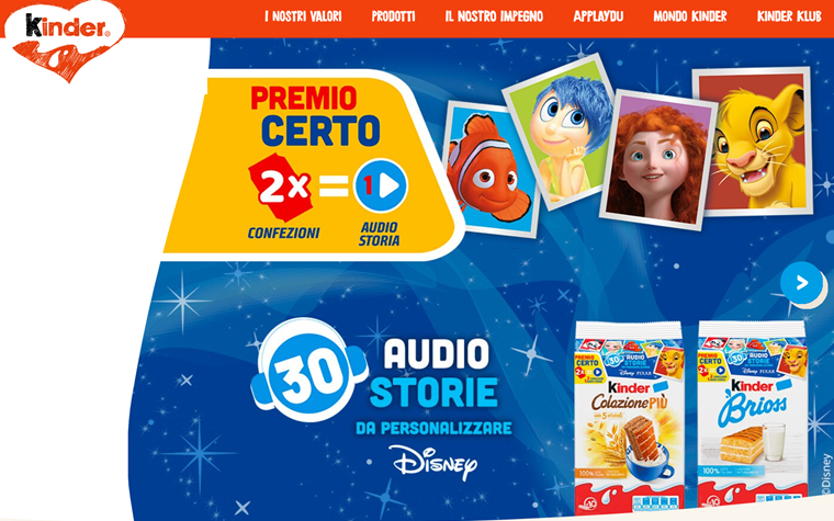 Premio certo Kinder - audio storia personalizzata