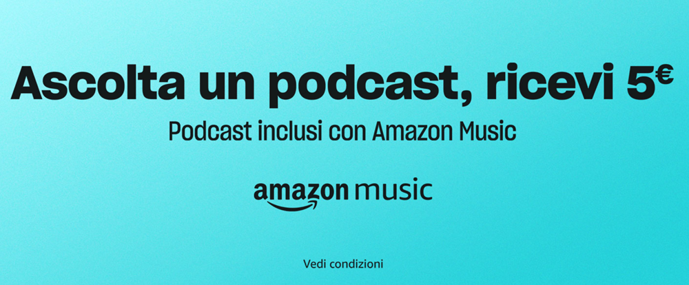 Ascolta un podcast e ricevi 5 euro