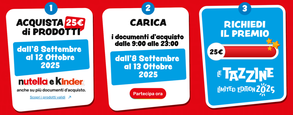Tazzine Nutella 2025 come partecipare