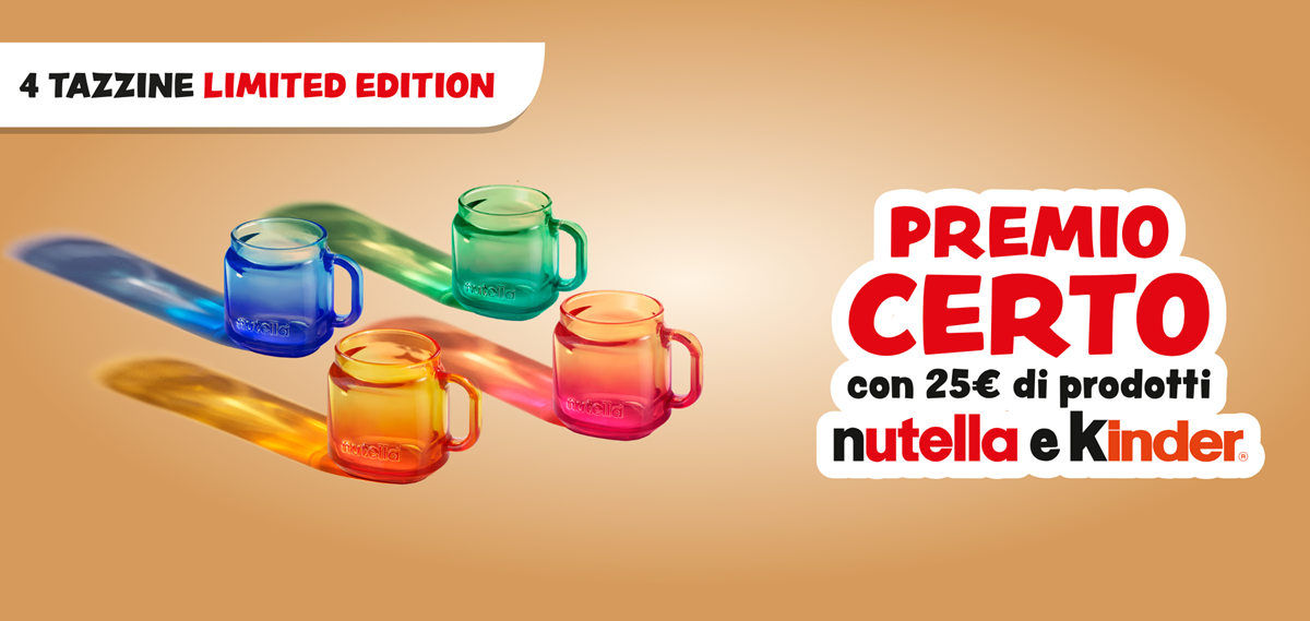 Tazzine Nutella premio certo 2025