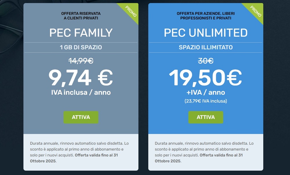 Offerta Pec - Libero Mail