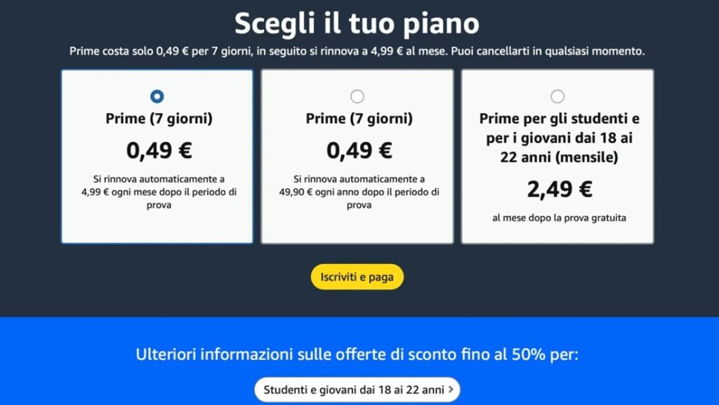 Prova Amazon prime 2025