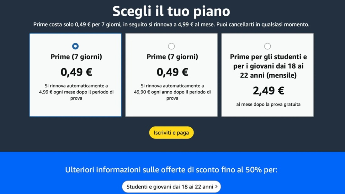 Prova Amazon prime 2025