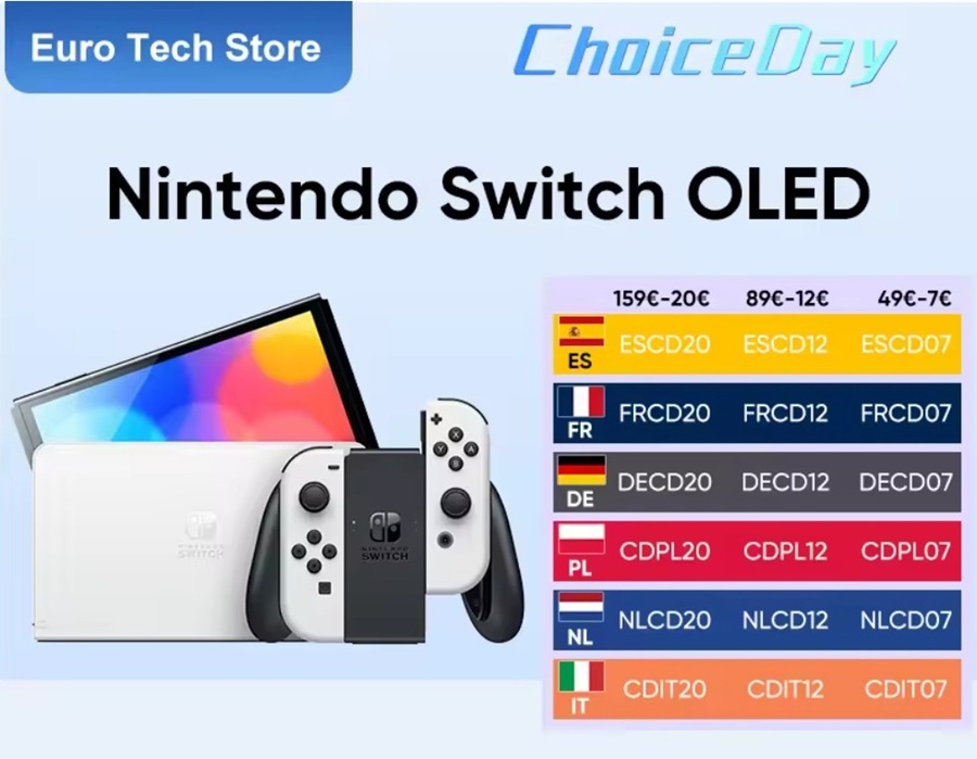 Nintendo Switch OLED in offerta su Aliexpress Mega Choice Day Novembre