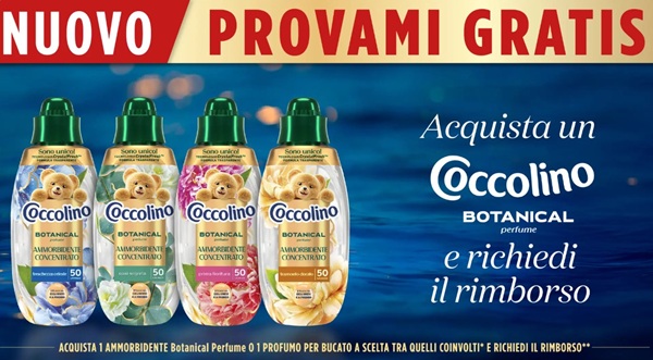 Cashback Coccolino: prova GRATIS Botanical Perfume