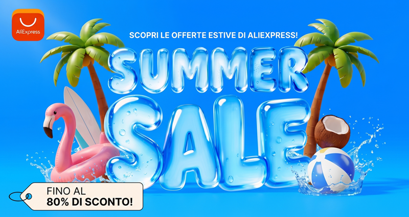 AliExpress Promo d’Estate: sconti fino all’80% e codici sconto esclusivi