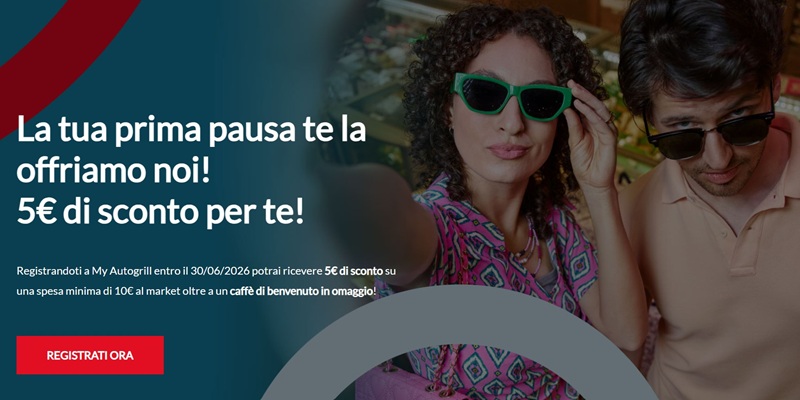 buono sconto My Autogrill gratis